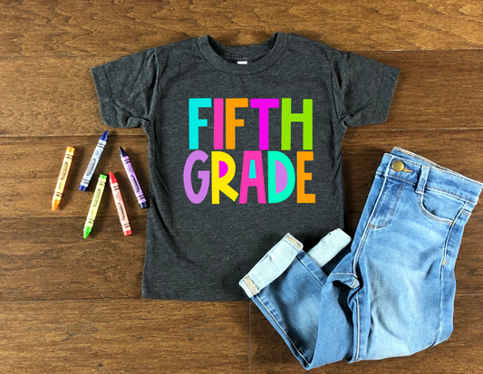 Fifth Grade -bright color-DTF