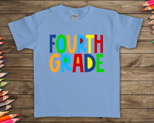 Fourth Grade -Primary color-DTF