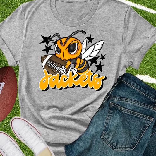 Jackets football gold-DTF