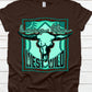 Keep the west wild teal-DTF