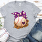 Baseball purple bow-DTF