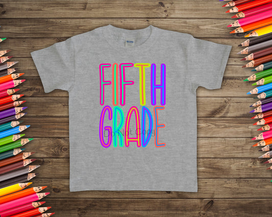 Fifth grade neon-DTF