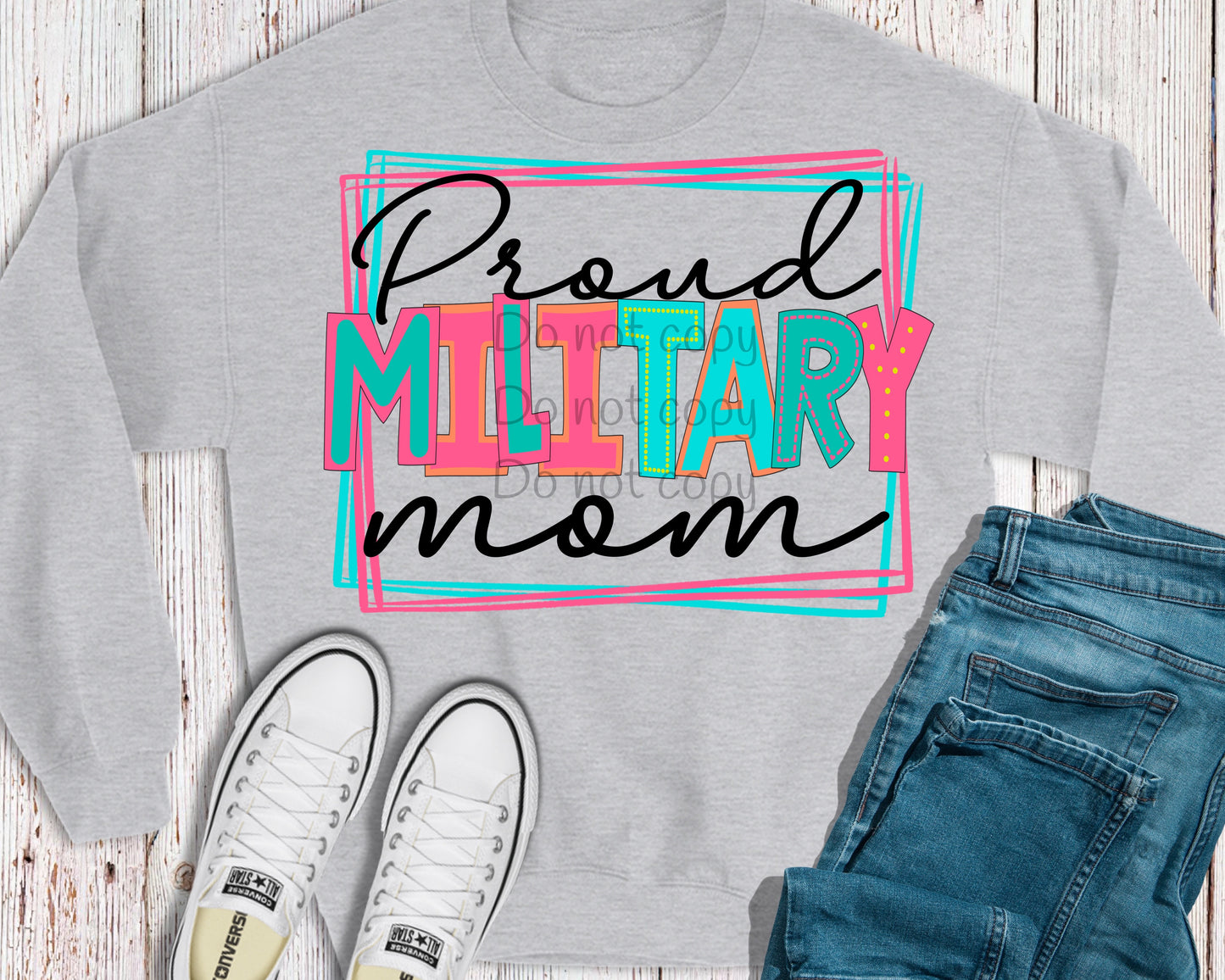 Proud military mom-DTF