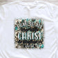 I can do all things through Christ leopard background-DTF