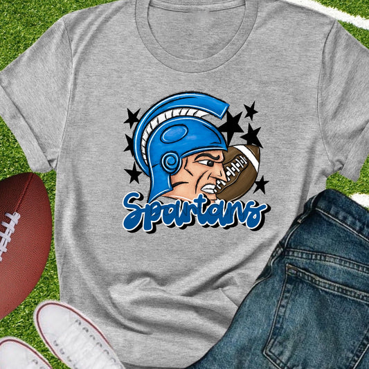 Spartans blue-DTF