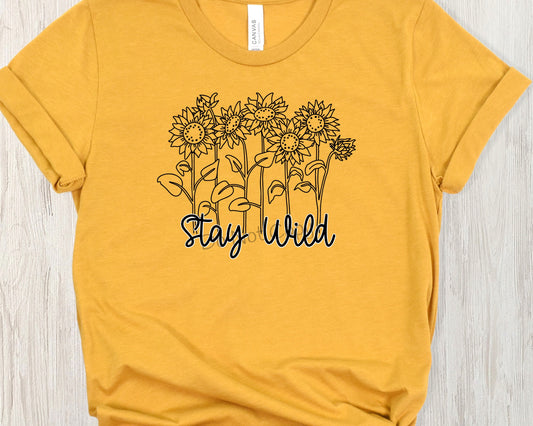 Stay wild sunflowers-DTF