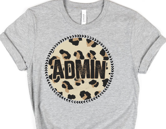 Admin circle leopard-DTF