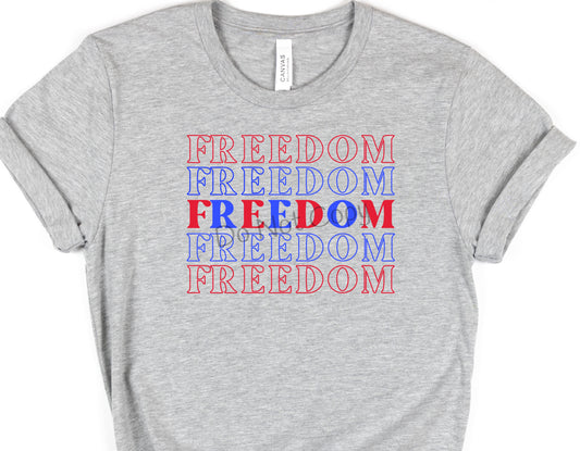 Freedom red blue-DTF