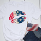 American flag lips-DTF