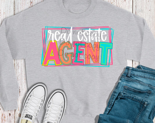 Real estate agent white-DTF