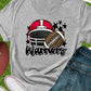Warriors football helmet red black-DTF