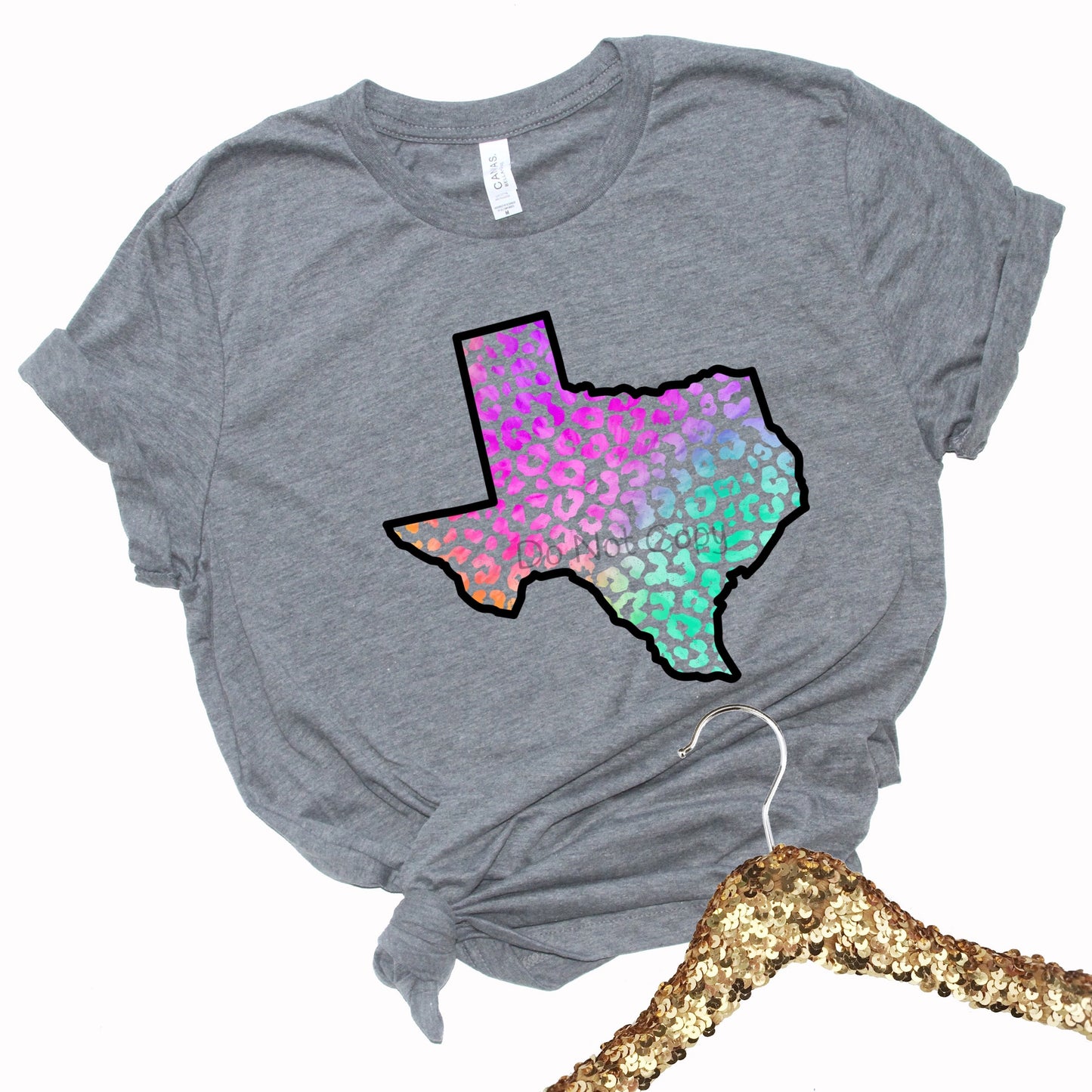 Texas multi colored leopard-DTF