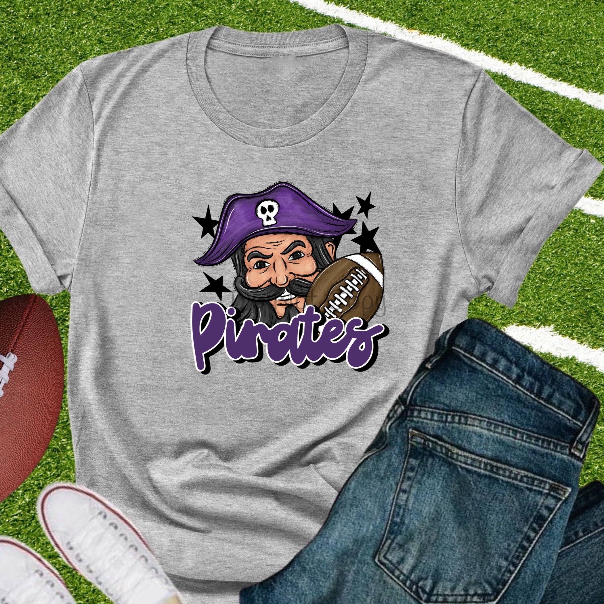 Pirates football purple-DTF – ABIDesignstore