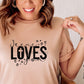 Jesus loves you black letters-DTF
