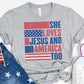 She loves Jesus and America too flag -DTF