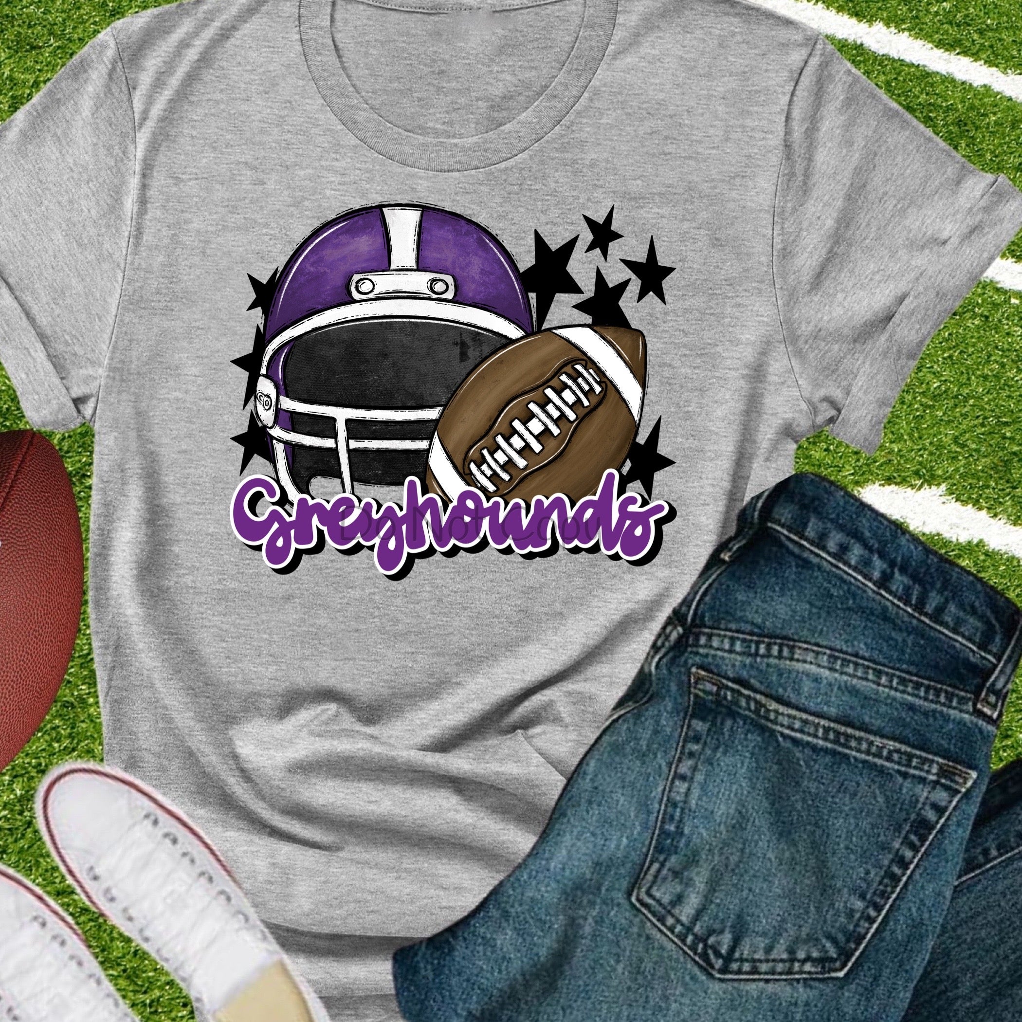 Greyhounds football helmet purple-DTF – ABIDesignstore