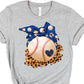 Baseball navy bow-DTF