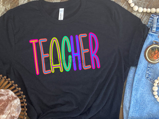 Teacher neon-DTF