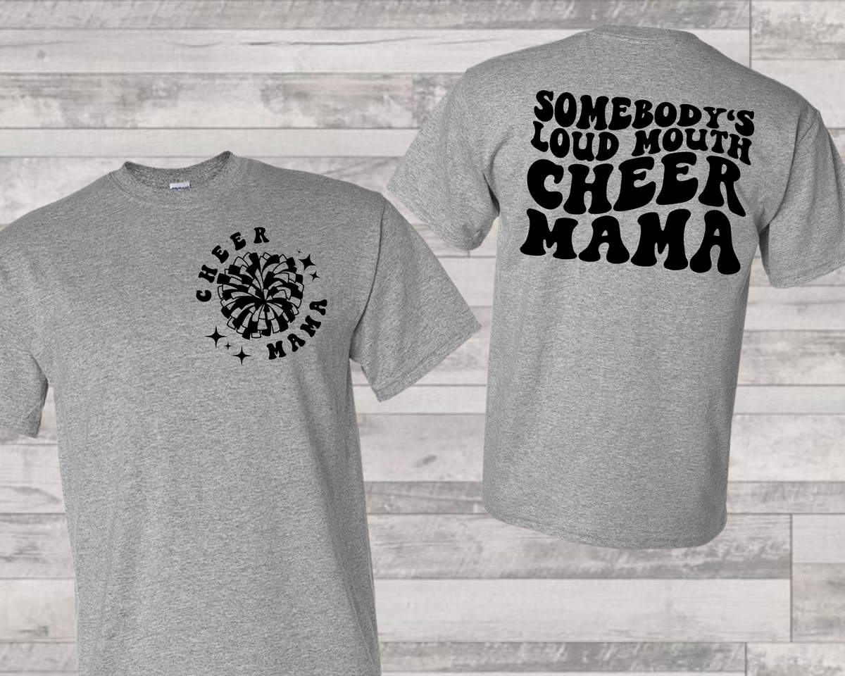 Cheer mama Pom Pom front -DTF