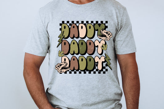 Daddy daddy daddy green dinosaur-DTF