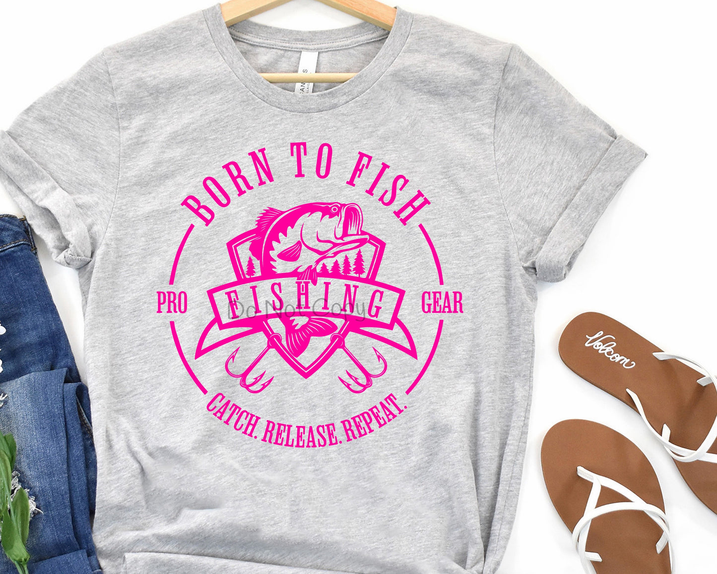 Born to fish pink-DTF