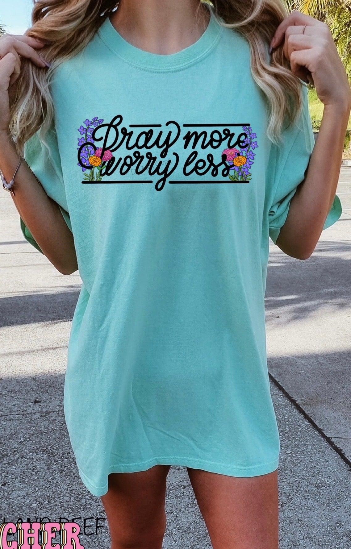 Pray more worry less-DTF