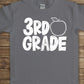 3rd grade apple white-DTF