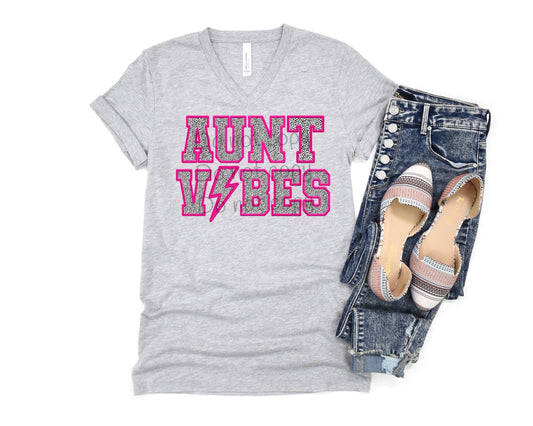 Aunt vibes lightning bolt-DTF