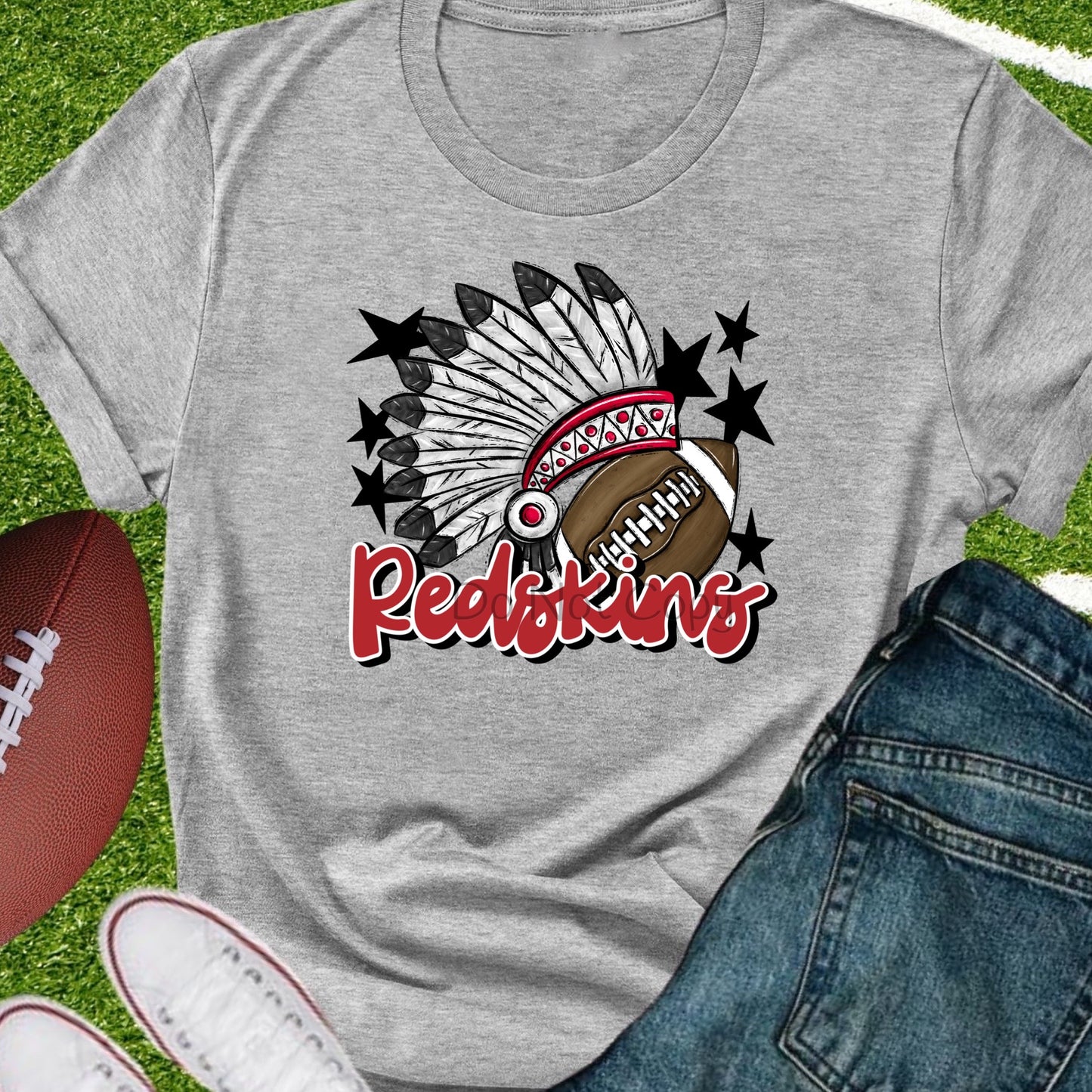 Redskins football red-DTF