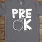Pre K apple white-DTF