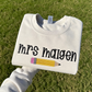 Teacher Appreciation:  Embroidered