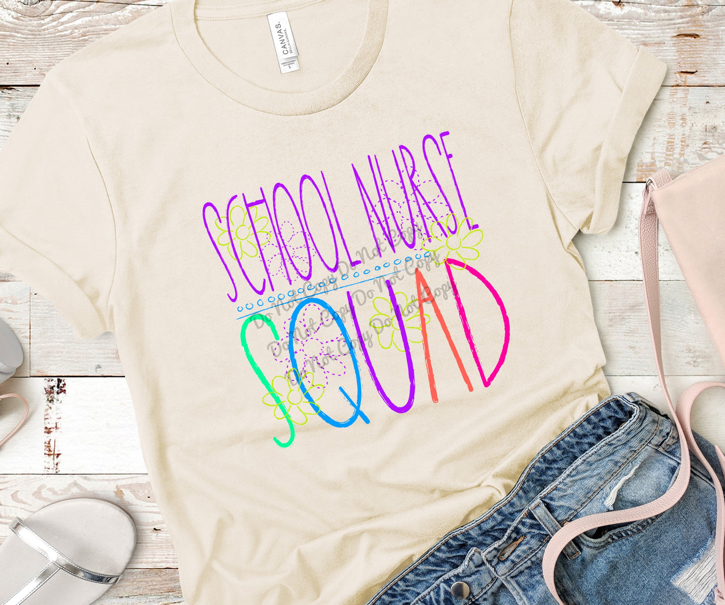 Chalkboard school nurse squad-DTF