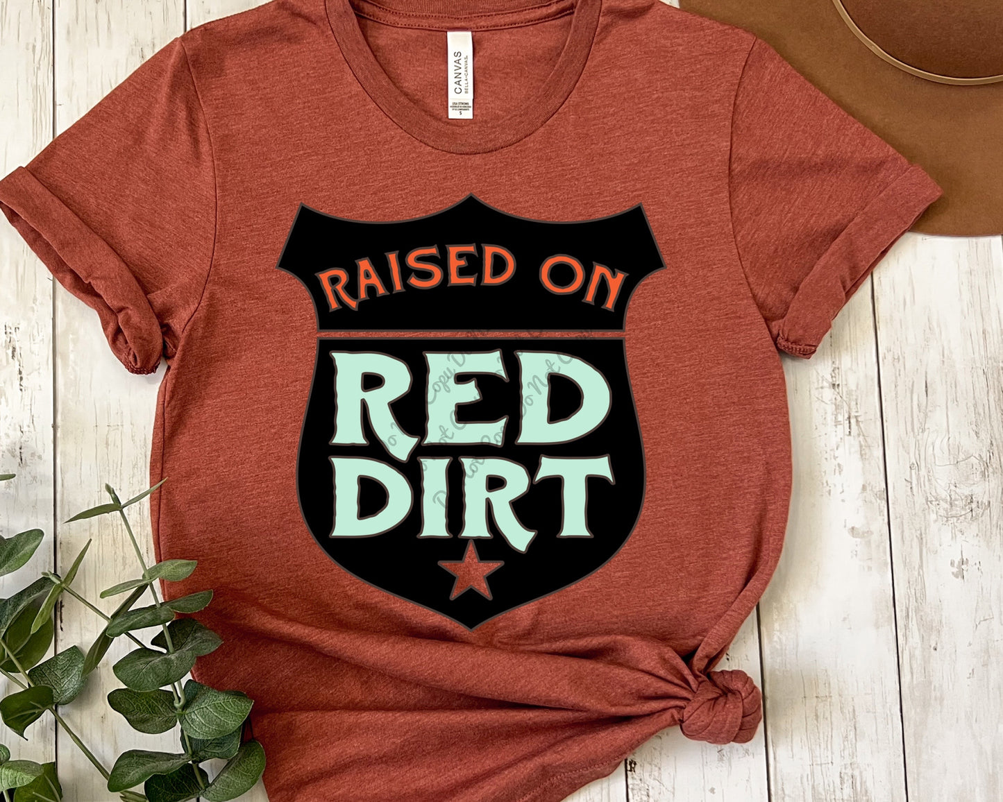 Raised on red dirt badge-DTF