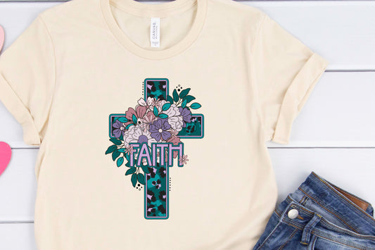 Faith leopard cross-DTF