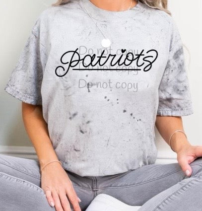 Hand lettered Patriots-DTF