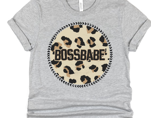 Boss babe circle leopard-DTF