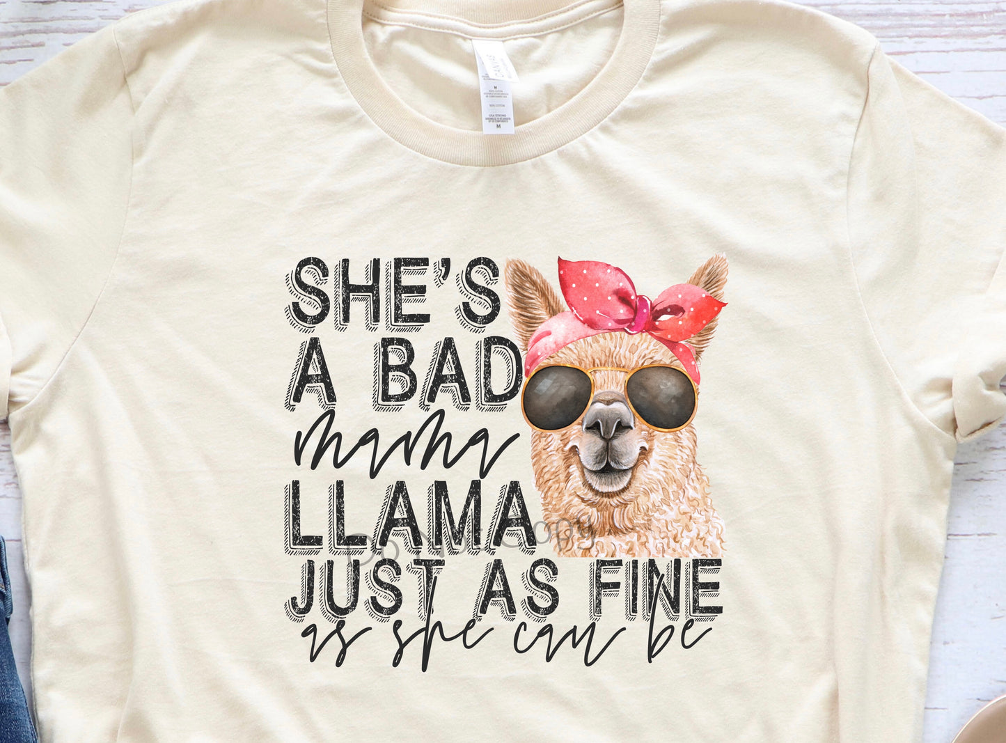 She’s a bad mama llama-DTF