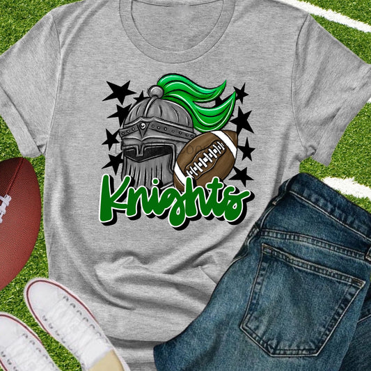 Knights football green-DTF