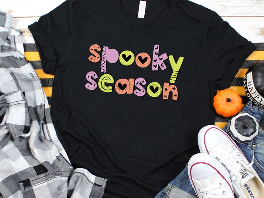 Spooky season hearts in letters-DTF