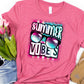 Summer vibes sunglasses flag background-DTF