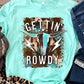 Gettin’ rowdy turquoise-DTF