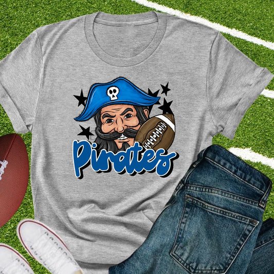 Pirates football blue-DTF