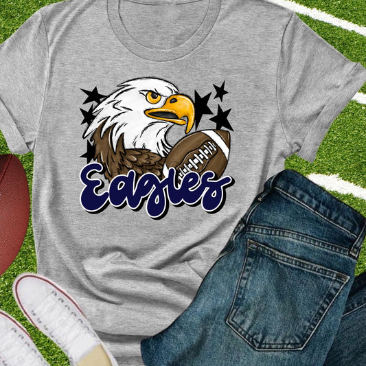 Eagles football navy-DTF