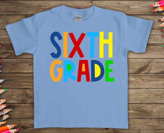 Sixth Grade -Primary color-DTF