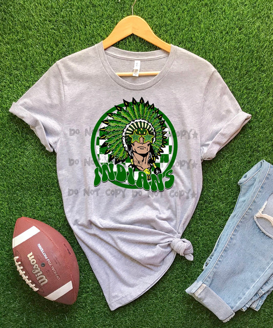 Indians retro green- DTF