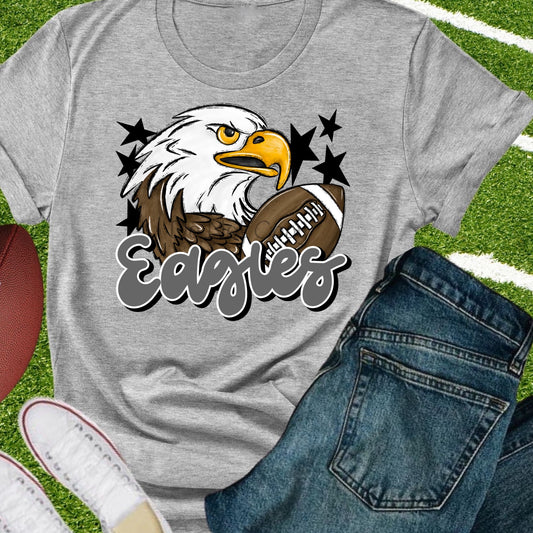 Eagles football gray-DTF