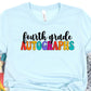 Fourth grade autographs-DTF