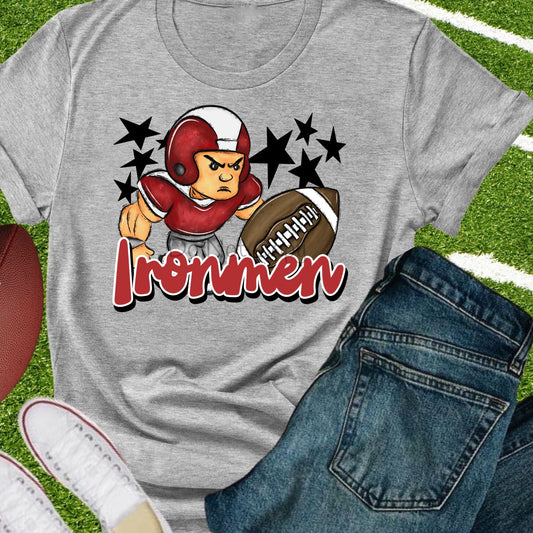Ironmen football player red-DTF