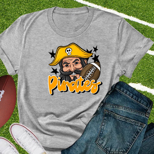 Pirates football gold-DTF
