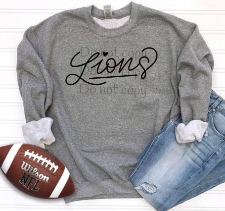 Hand lettered Lions-DTF